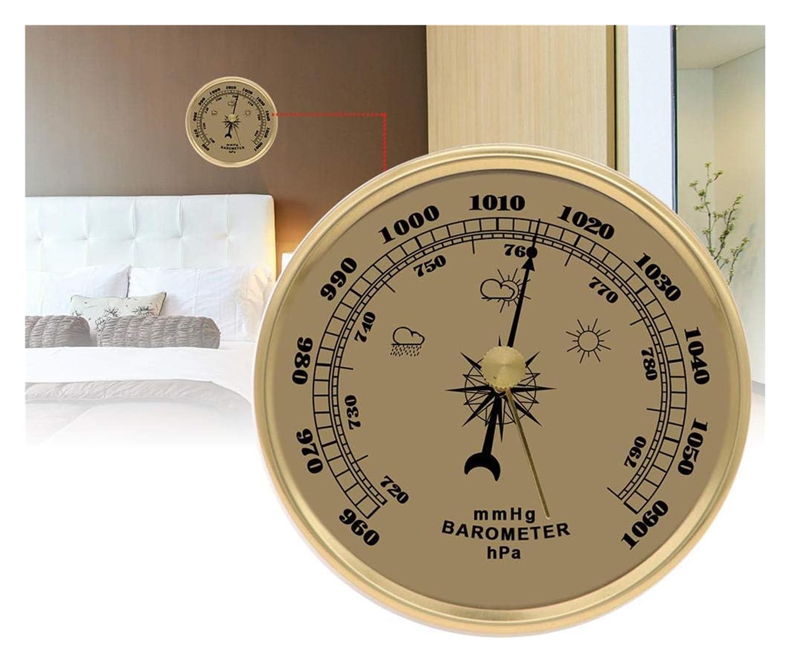 Analoge Wetterstation, Barometer, Barometer Innen, Wetterbarometer, Außenbarometer for Das Gartenbarometer
