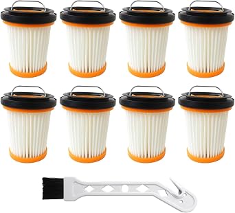 Replacement HEPA Filters for Shark Wandvac - 8 Pack with Cleaning Brush