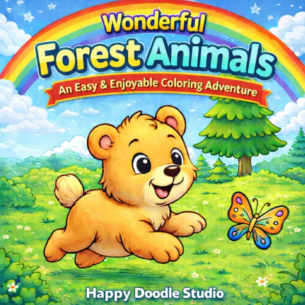 Wonderful Forest Animals.: An Easy & Enjoyable Coloring Adventure