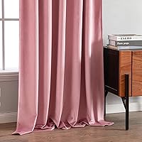 Vista 148 de MIULEE Cortinas de terciopelo de 63 pulgadas de largo, 2 paneles de cortinas opacas de lujo para dormitorio, sala de estar, cortinas de ventana