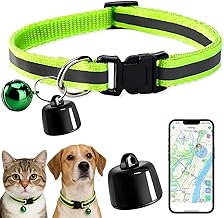GPS Tracker Cat, Mini Dog Tracker Without ABO, Mini Pet Tracking Device for Cats Dogs, Compatible with Android & iOS Worldwide Location Tracking