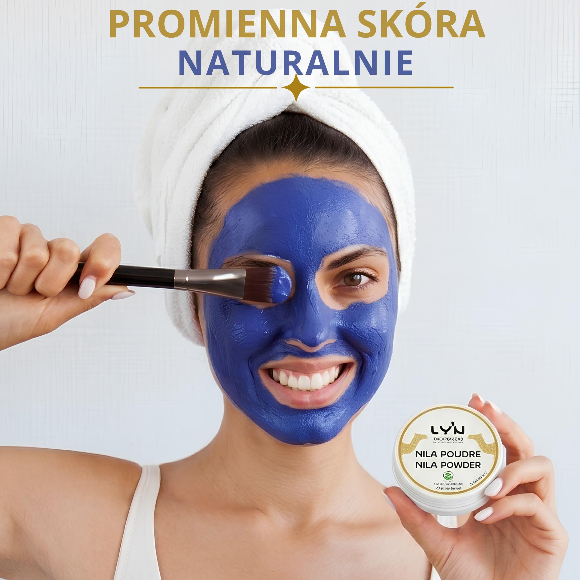 Czysty proszek Nila, ekologiczny i oryginalny, redukuje przebarwienia, rozjaśnia ciało i twarz, 100% naturalny. 25 g