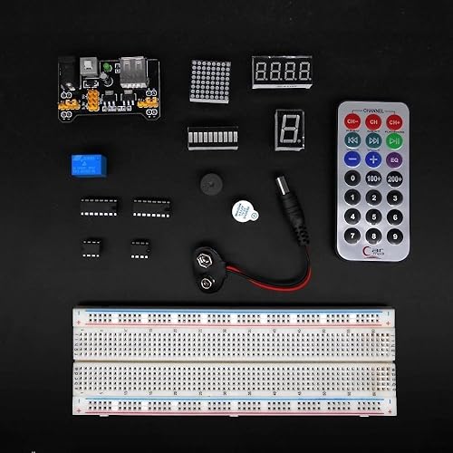 Miniatura 6 de Kit completo de iniciación de proyectos electrónicos STEM para Arduino con Mega2560, LCD1602, servo, motor paso a paso, sensores, tabla de pan,