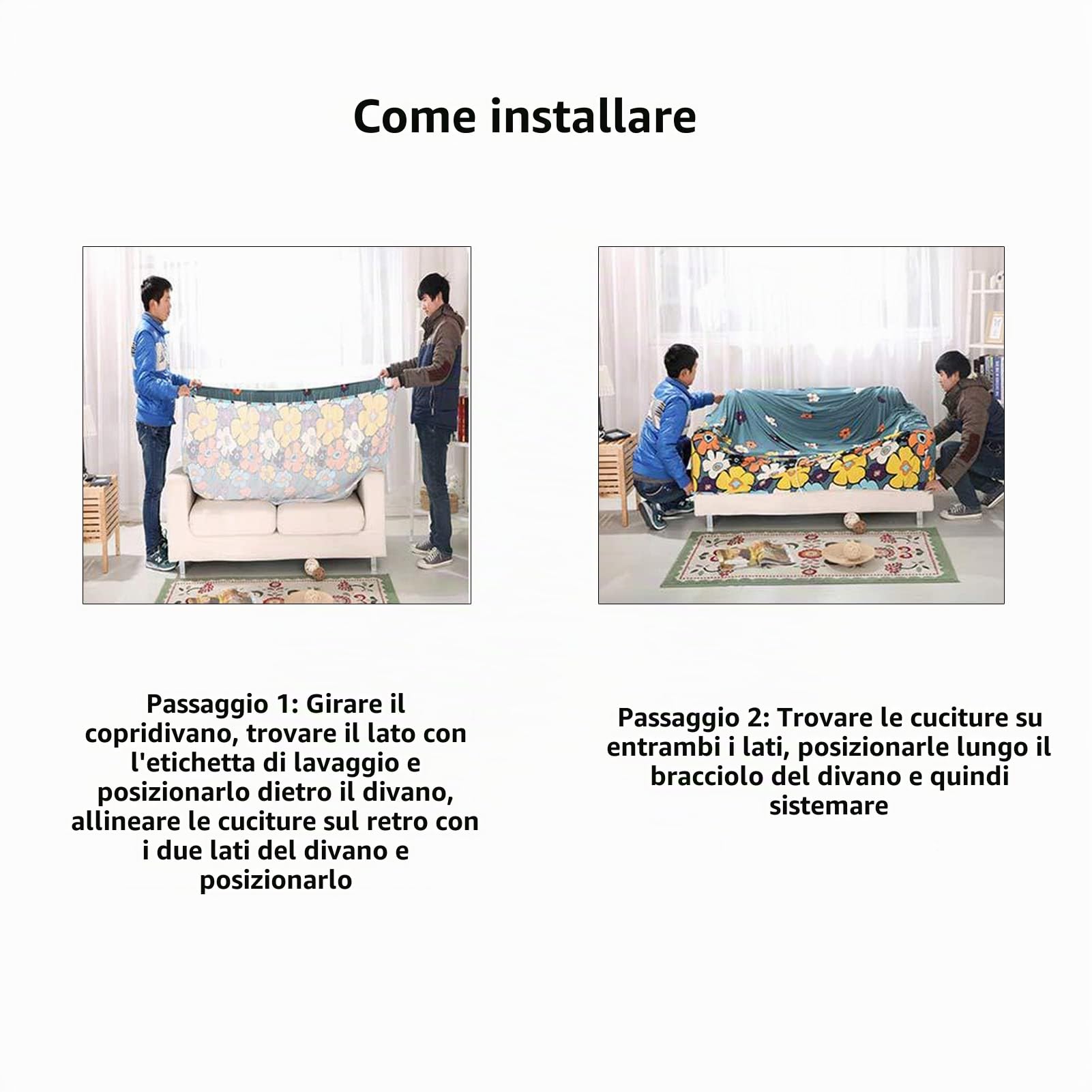 Amsg Copridivano con Penisola Elasticizzato A Sinistra Destra, Copridivano AntiGraffio Gatto Chaise Longue Sofa Cover A Forma di L,L,L 190~230cm