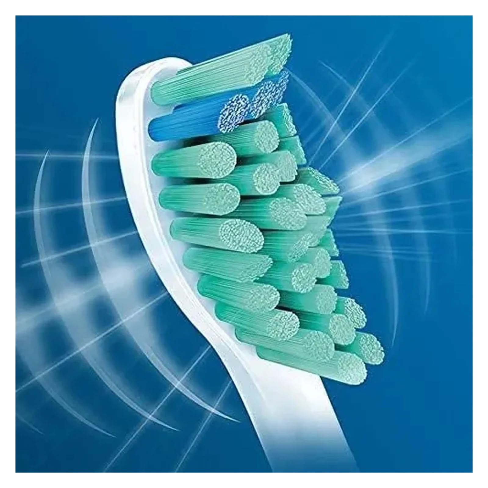 eufeifeiegds Lot de 4/8 têtes de brosse à dents for brosse à dents électrique C1 Pro Results Plaque Defense. Têtes de rechange.(8 Pcs White -C1)