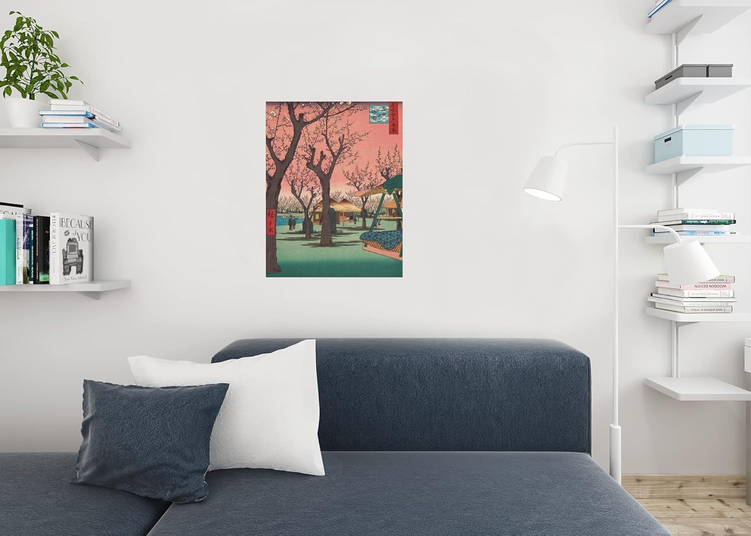 Cherry Blossoms by Utagawa Hiroshige Japanese Art Poster Traditional Japanese Wall Decor Hiroshige Woodblock Landscape Artwork Animal Nature Asian Print Decor Cool Wall Art Print Poster 24x36
