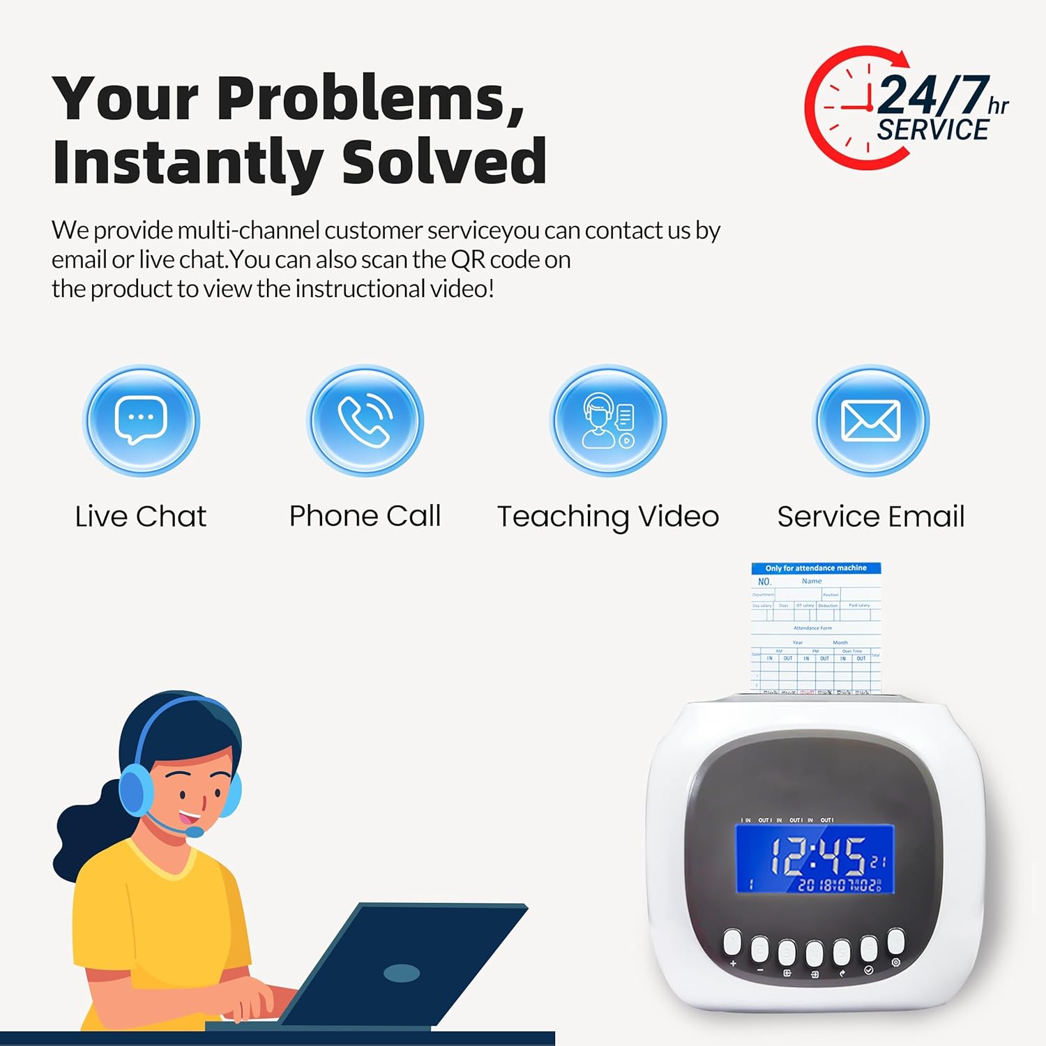 パンチカード式出勤管理機– 小規模ビジネス向けタイムトラッカー・バンディクロック Grozziie パンチカード式出勤管理機 – 小規模ビジネス向けタイム