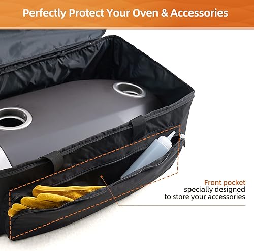 Miniatura 4 de NOELIFE Bolsa para Ooni Fyra 12, funda de transporte portátil con bolsillos para accesorios de horno de pizza Ooni, bolsa de transporte acolchada