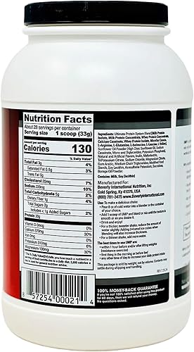 Vista 19 de Beverly International Ultimate Muscle Protein, Rocky Road, 2.05 libras, proteína en polvo, 1