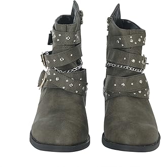 Casual Ankle Boots Women's Leather Fashion Chunky Heels Breathable Women's High Zip Shoes Retro Short Boots Women's Rain Boots Women Waterproof Lightweight