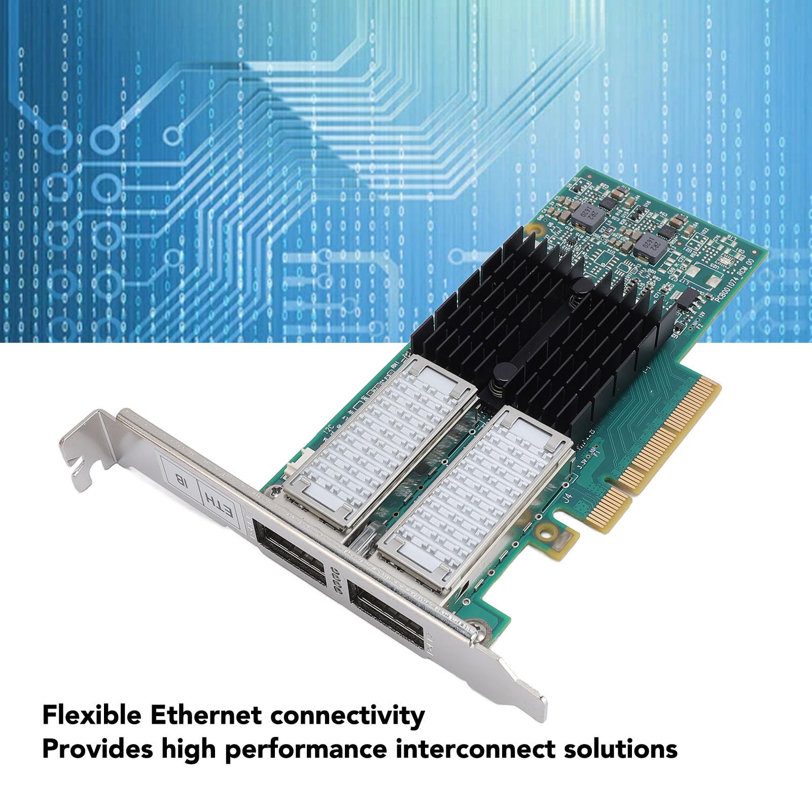 lyrlody Adattatore di Rete PCI Express Adattatore Server Ethernet QSFP a Doppia Porta 40Gb PCI Express 3 0 X8 Fibra Ottica per Data Center Cloud Privati ​​e Server HPC
