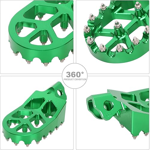 Miniatura 3 de Estriberas para motocicleta Estribo Reposapiés Pedal CNC para KLX230 KLX230R KLX230S 2020-2023 KLX150L 2014-2021 KLX150BF 2017 Verde