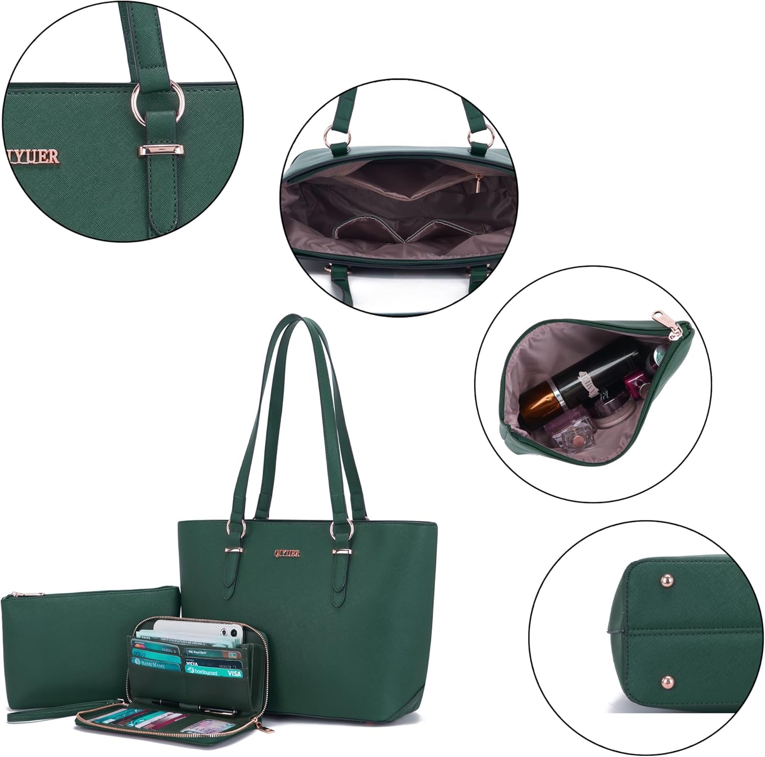 Purses And Wallets Set For Women Work Tote Satchel Handbags Shoulder Bag Top Handle Totes Purse With Matching Wallet - Image 6