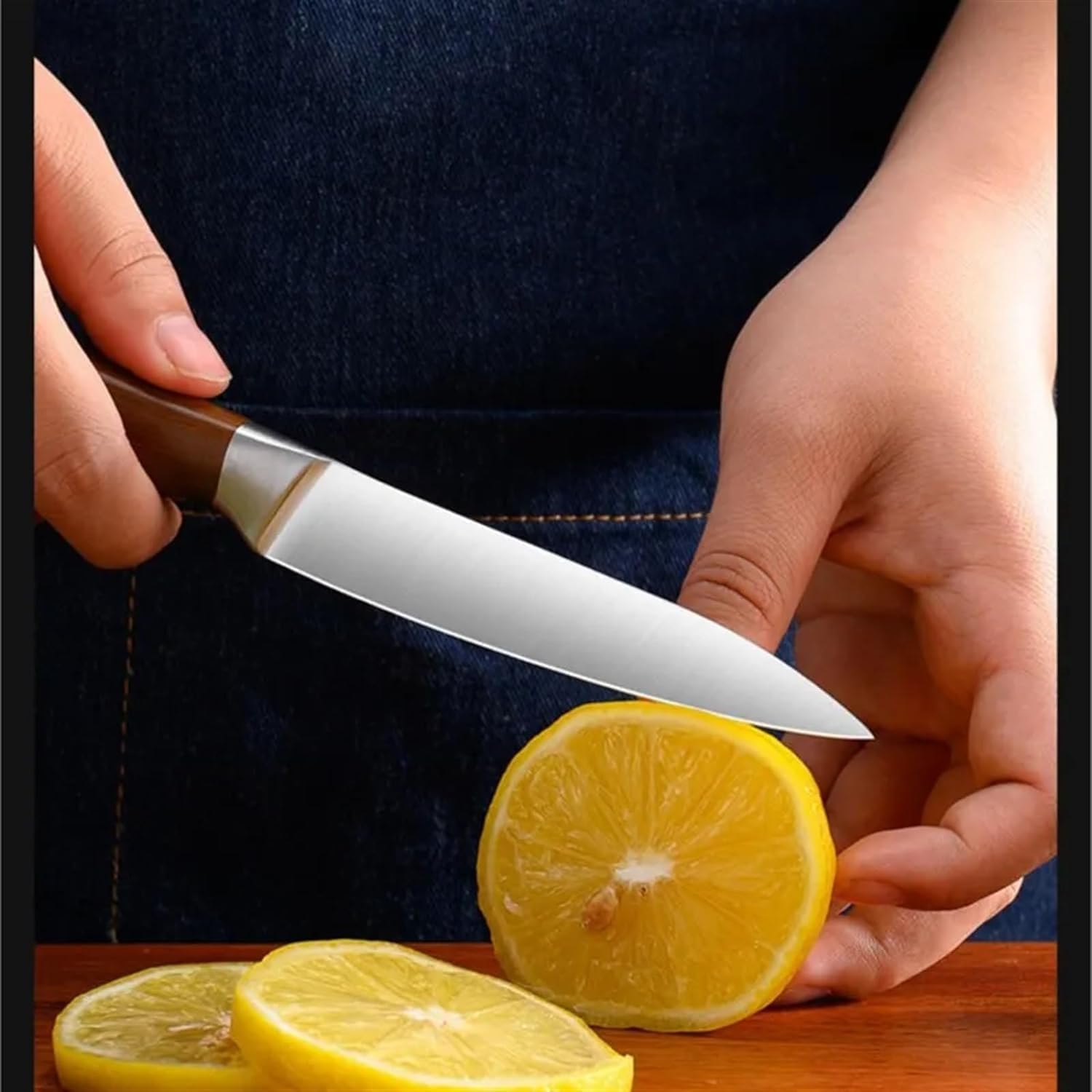 zunsy Kitchen Knives for Slicing, Cutting, Dicing & Chopping Vegetable, Seafood Perfect Paring, Chopping, Precision Meat Carving Knife,Stainless Steel(Pack of 2) 4