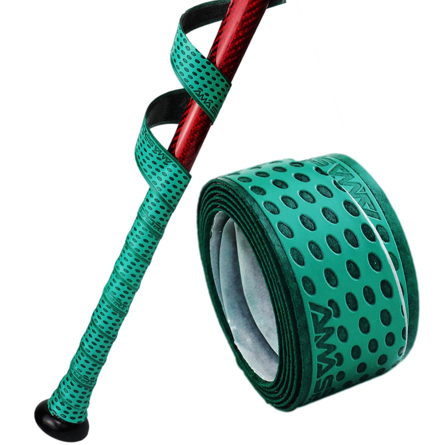 insum Baseball Bat Grip Tape Softball Bat Wrap Grip Tape 1.1mm (Dark Green)