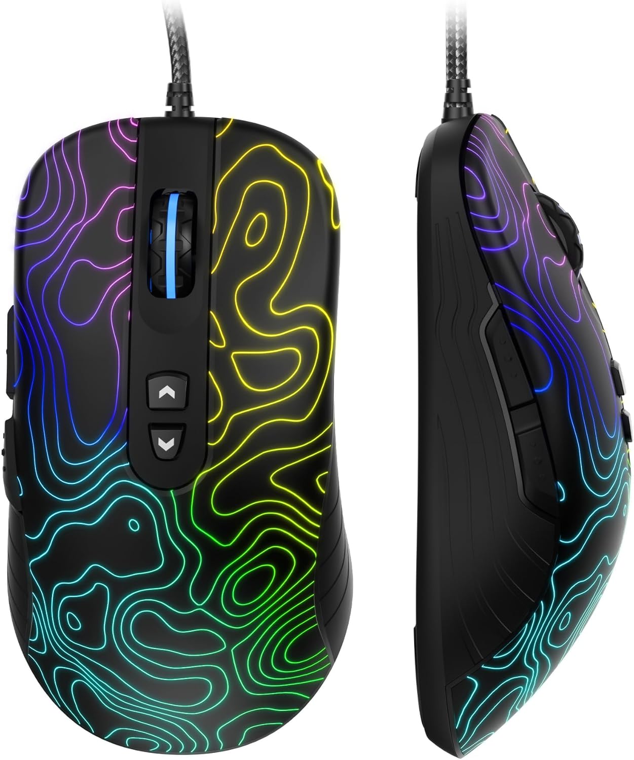 Womier Wired Gaming Mouse, 12800 DPI RGB Computer Mouse Topographic with 7 Programmable Buttons & 7 Backlit Modes, Software Supports DIY Black Gamer Mouse for Laptop PC Mac Windows (G706) Womier Wired Gaming Mouse, 12800 DPI RGB Computer Mouse Topographic with 7 Programmable Buttons & 7 Backlit Modes, Software Supports DIY Black Gamer Mouse for Laptop PC Mac Windows (G706)