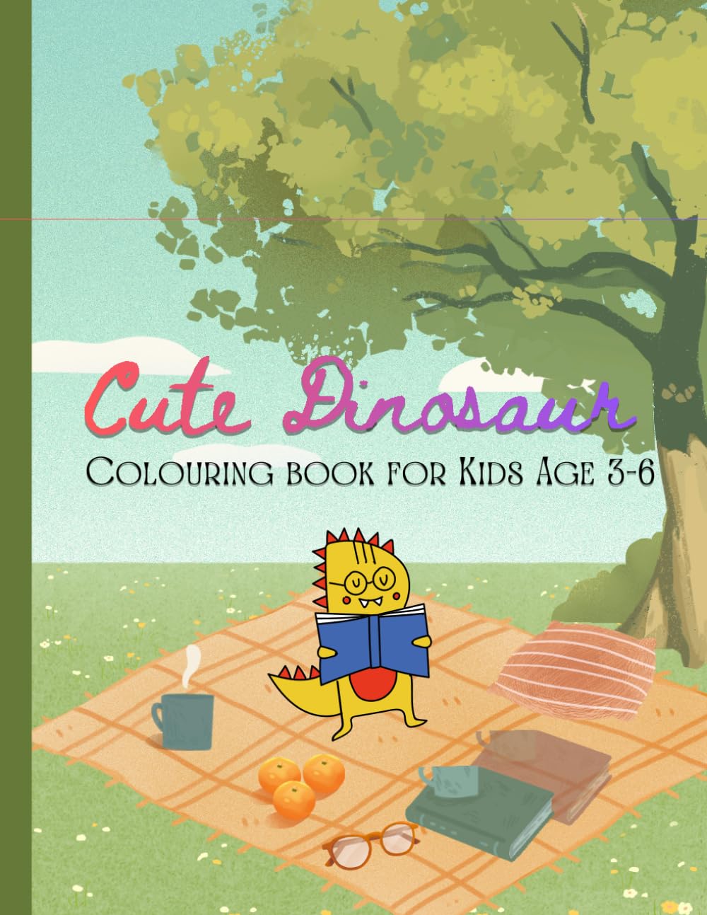 Cute Dinosaurs Colouring Book for Kids Ages 3-6