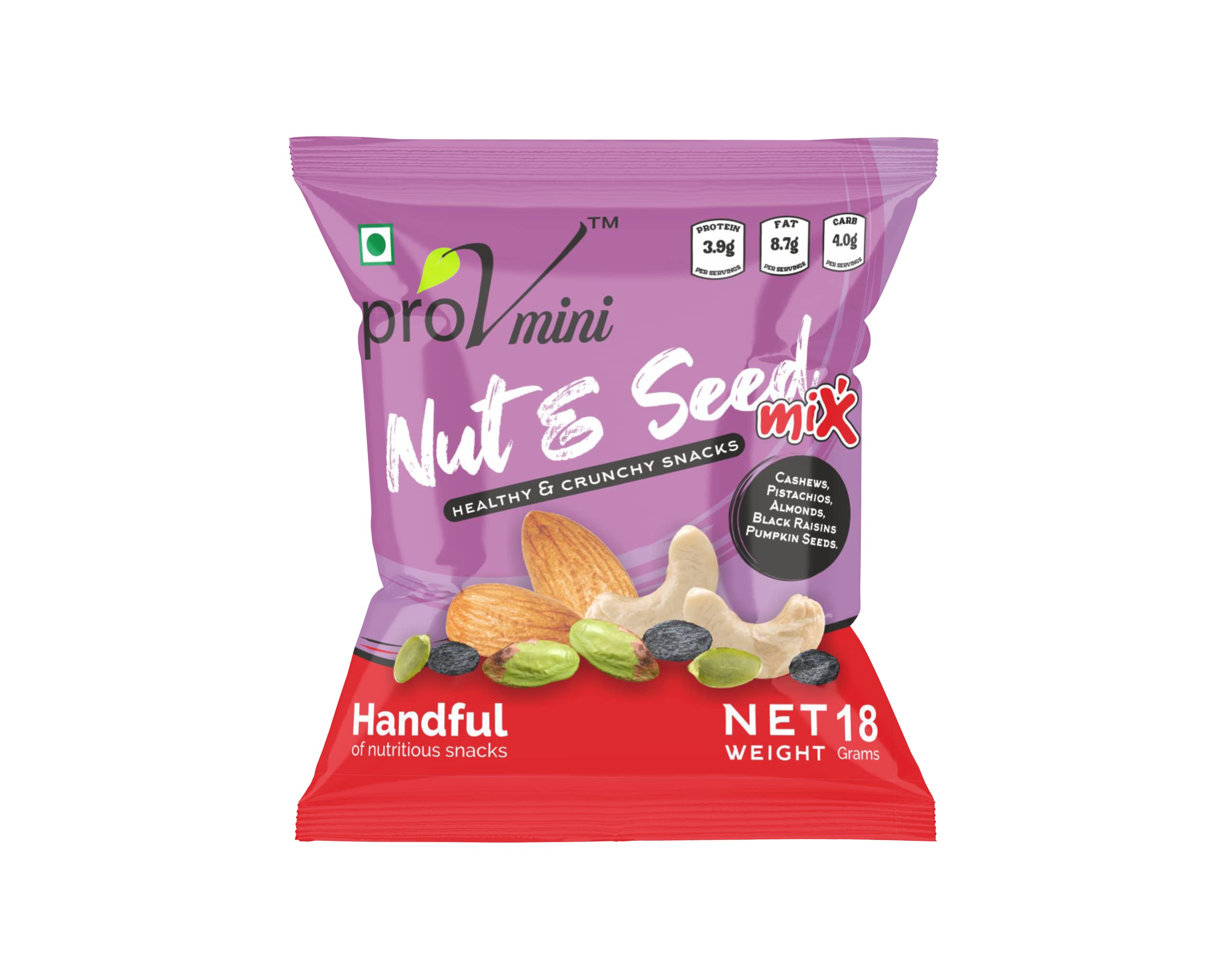 ProV Minis - Nut & Seed Mix 18 gm (Pack of 10 = 180gm) (B0BSL27N8Q) Amazon Price History, Amazon Price Tracker