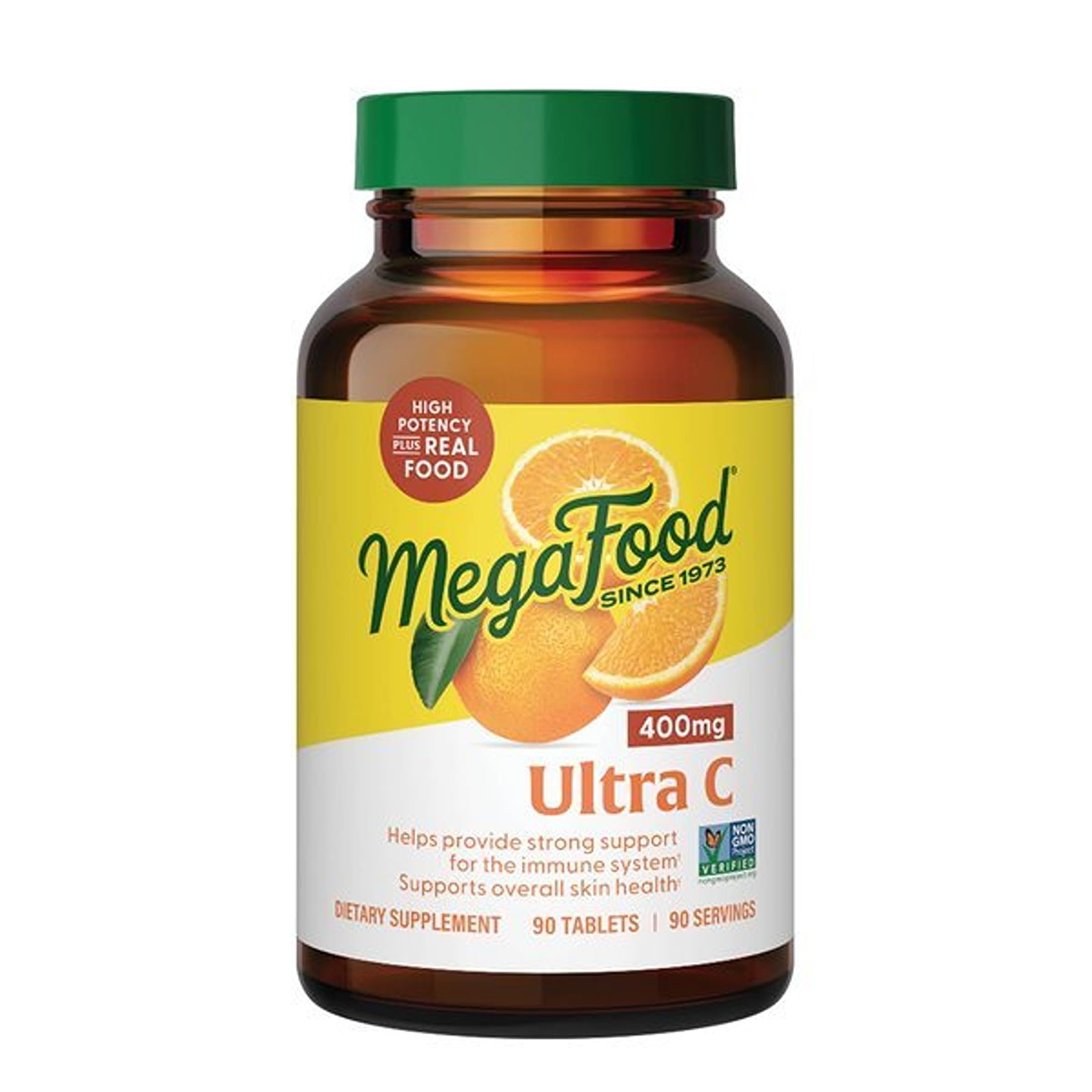 [BRSWYGQZBAPR4ALK] MegaFood Ultra C 400 mg, Vitamin C Immune Support Supplement, 90 Tablets