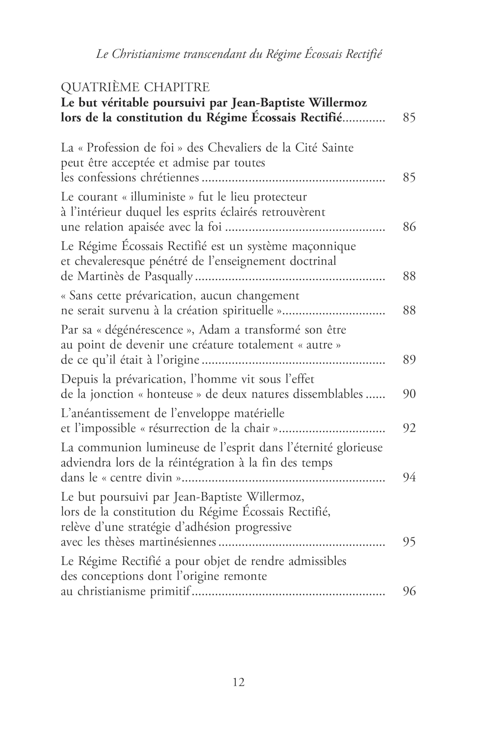 Le christianisme transcendant du Rite Écossais Rectifié - Son origine et ses mystères révélés