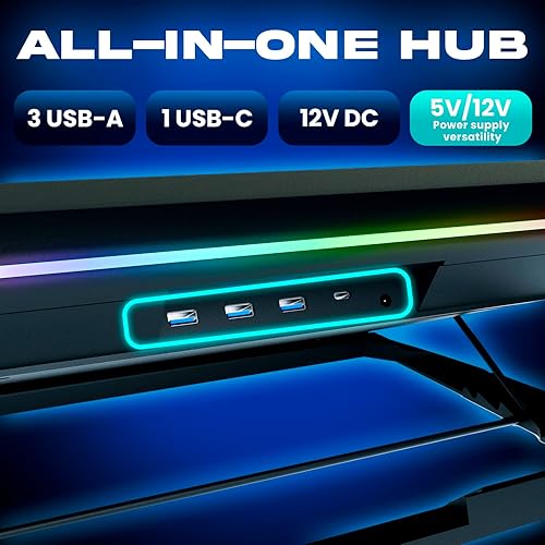 Miniatura 5 de KLIM Turbofrost MAX - Almohadilla de refrigeración RGB para laptop, enfriador de laptop para juegos con potente turbofan XL, portátil de