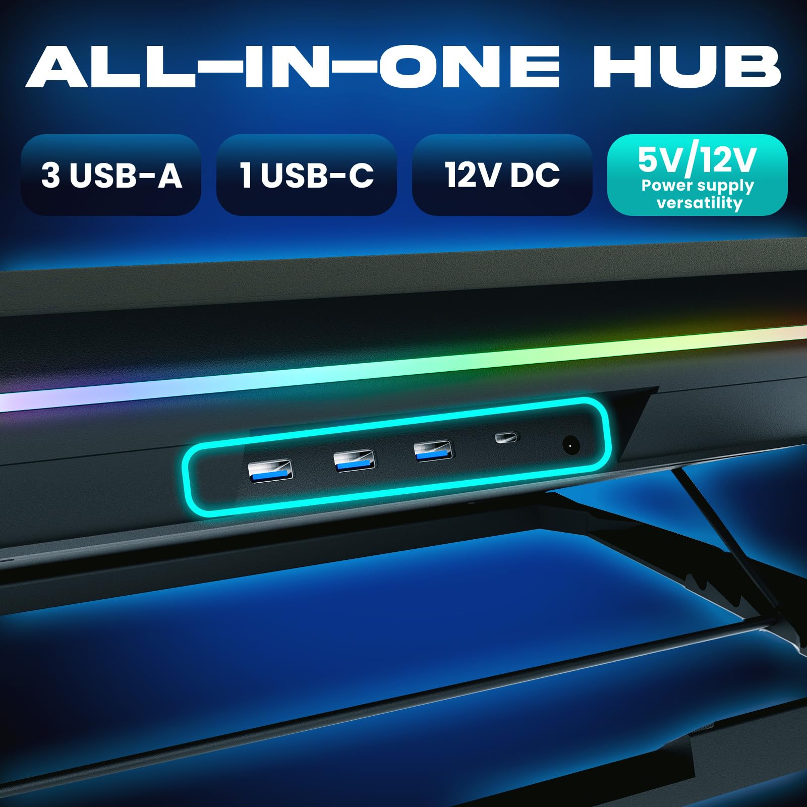 Turbofrost MAX - Almohadilla de refrigeración RGB para laptop, enfriador de laptop para juegos con potente turbofan XL, portátil de enfriamiento rápido, 15.6-17 pulgadas, sistema de 6