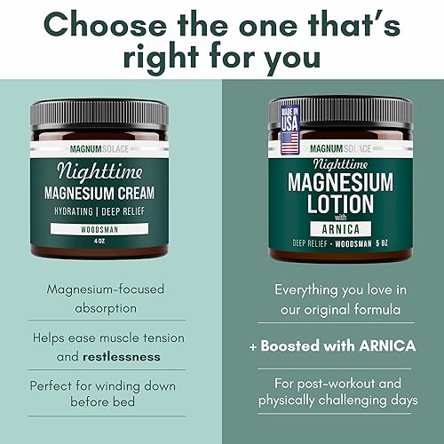 Vista 2 de Loción nocturna de magnesio con árnica – Alivio calmante y relajación, magnesio altamente concentrado para músculos y articulaciones – Aplicar