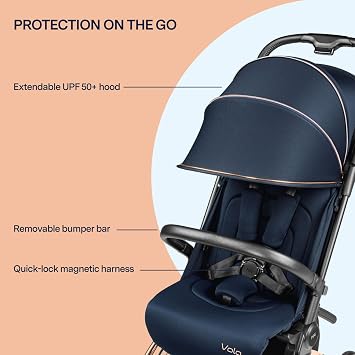 PEG Volo, Ultra Lightweight Carry-On Compliant Travel Stroller, Mon Amour