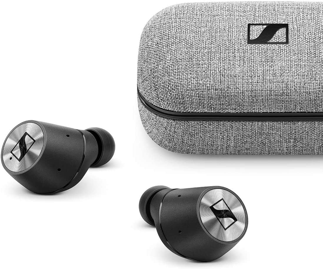 Momentum True Wireless Bluetooth Earbuds with Fingertip Touch Control - Black/Silver