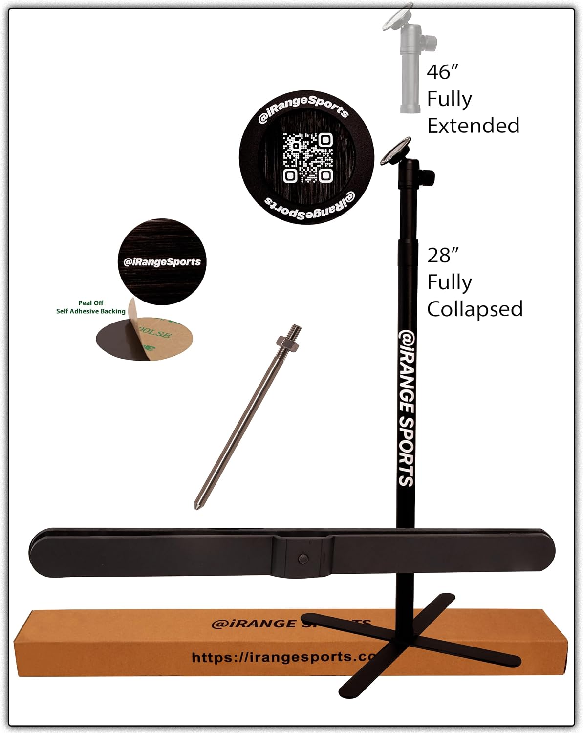 iRangeSports Range Pro Combo w/The Puck- Plus Monopod Ground Spike Golf -Magnetic, Lightweight, Portable Phone & Tablet Stand - Golf, Vlogs, Sports, Home, Digital Creators