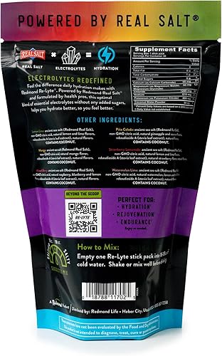 Miniatura 2 de REDMOND Re-Lyte - Mezcla de electrolitos en polvo, paquete variado, 30 paquetes de barras