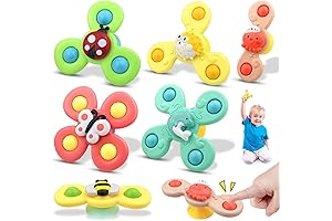Alasou Suction Cup Spinner Toy for Baby - 3PCS Suction Cup Spinner...