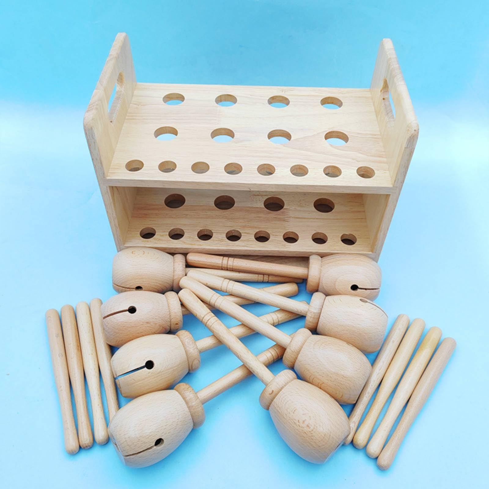 predolo Caja para Instrumentos con Baqueta Instrumento Percusión Escolar Resistente Rítmico para Profesores, Colegio