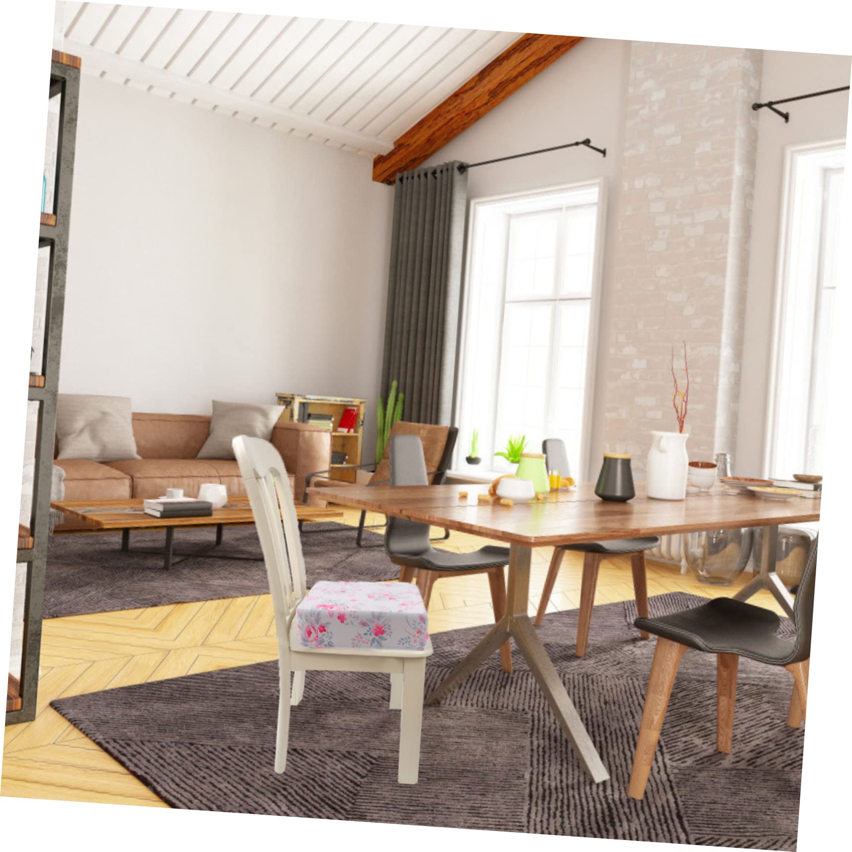 POPETPOP Cojín Elevador para Silla Infantil Diseño de Doble Correa, Material de Poliéster y Esponja, Lavable a Máquina, Ideal la Comida en Restaurantes