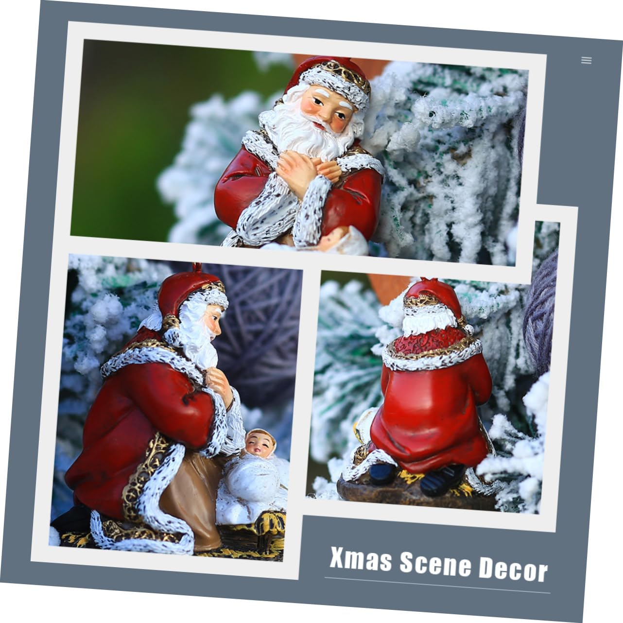 4pezzi Ciondolo Di Babbo Natale Per Decorazioni Natalizie Accessorio Festivo Per Albero Di Natale Facile Da Appendere Per Famiglia e Amici