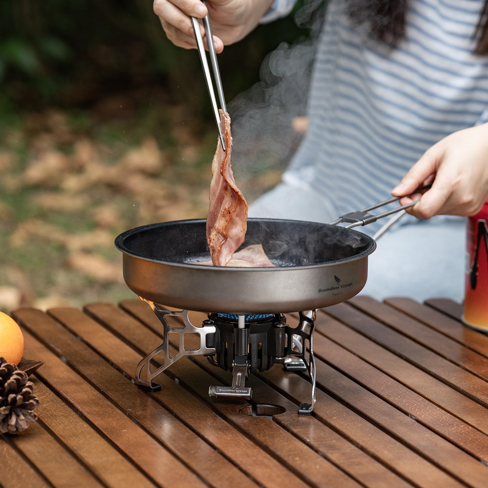 Boundless Voyage High Power Portable Leichtgewicht Gasherd 3500W Piezozündung Adapter Gaskocher Campingkocher für das Kochen im Freien