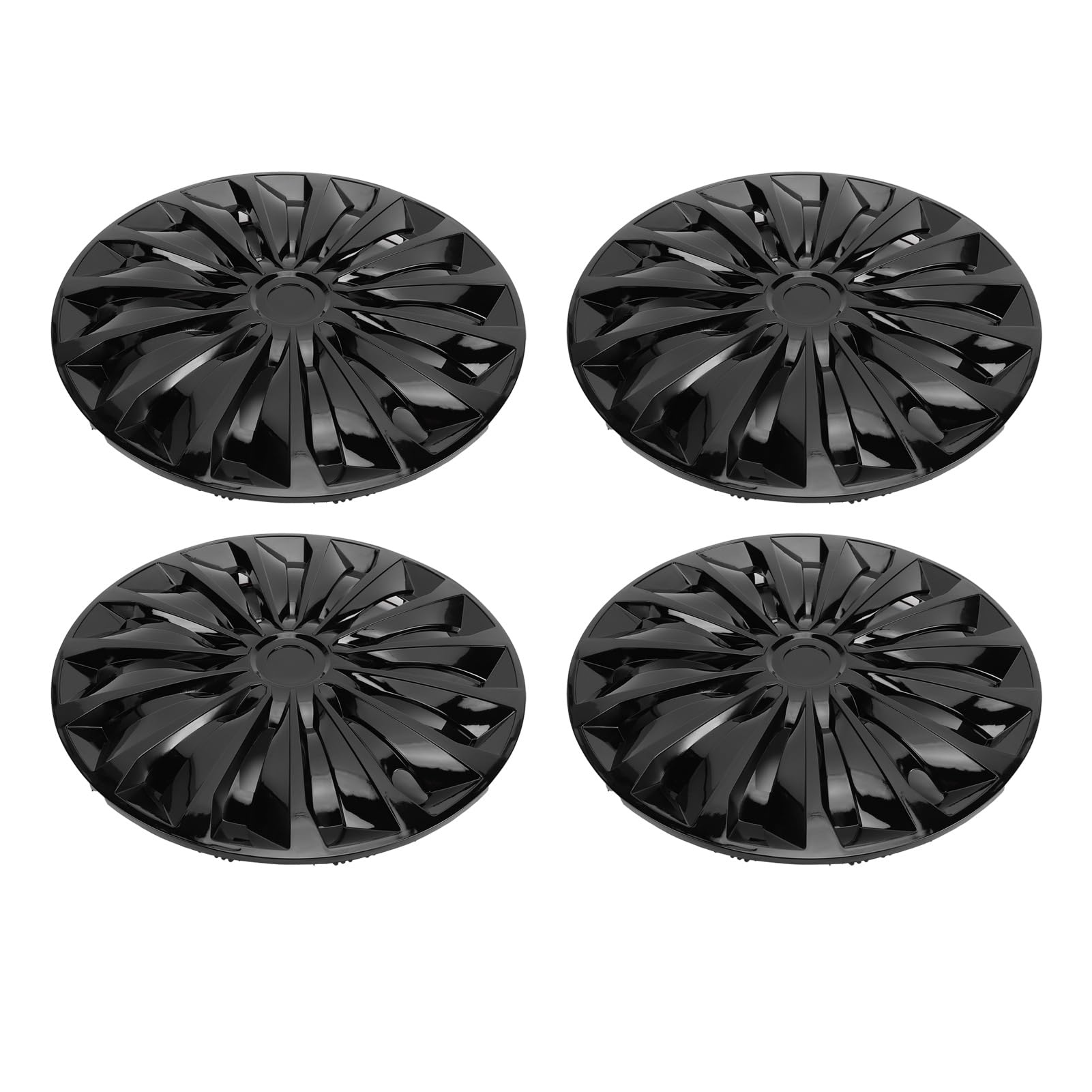 Alomejor Copriruota Coprimozzo da 14 Pollici, Design Elegante e Durevole, Protegge le Ruote Adatte per AX, Adatte per, Misura Universale, Set di 4 (BLACK)