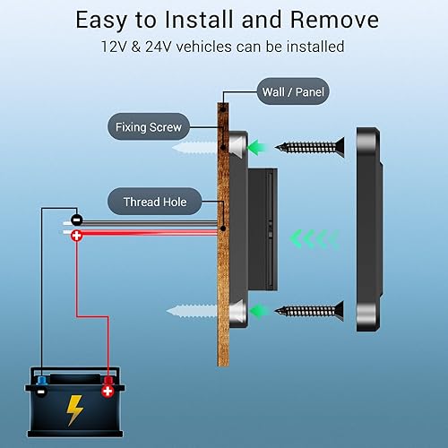 Miniatura 6 de Paquete de 2 salidas USB de 12 V de carga rápida dual 3.0 Puertos USB para automóvil toma de corriente de 12 voltios para montaje en pared para