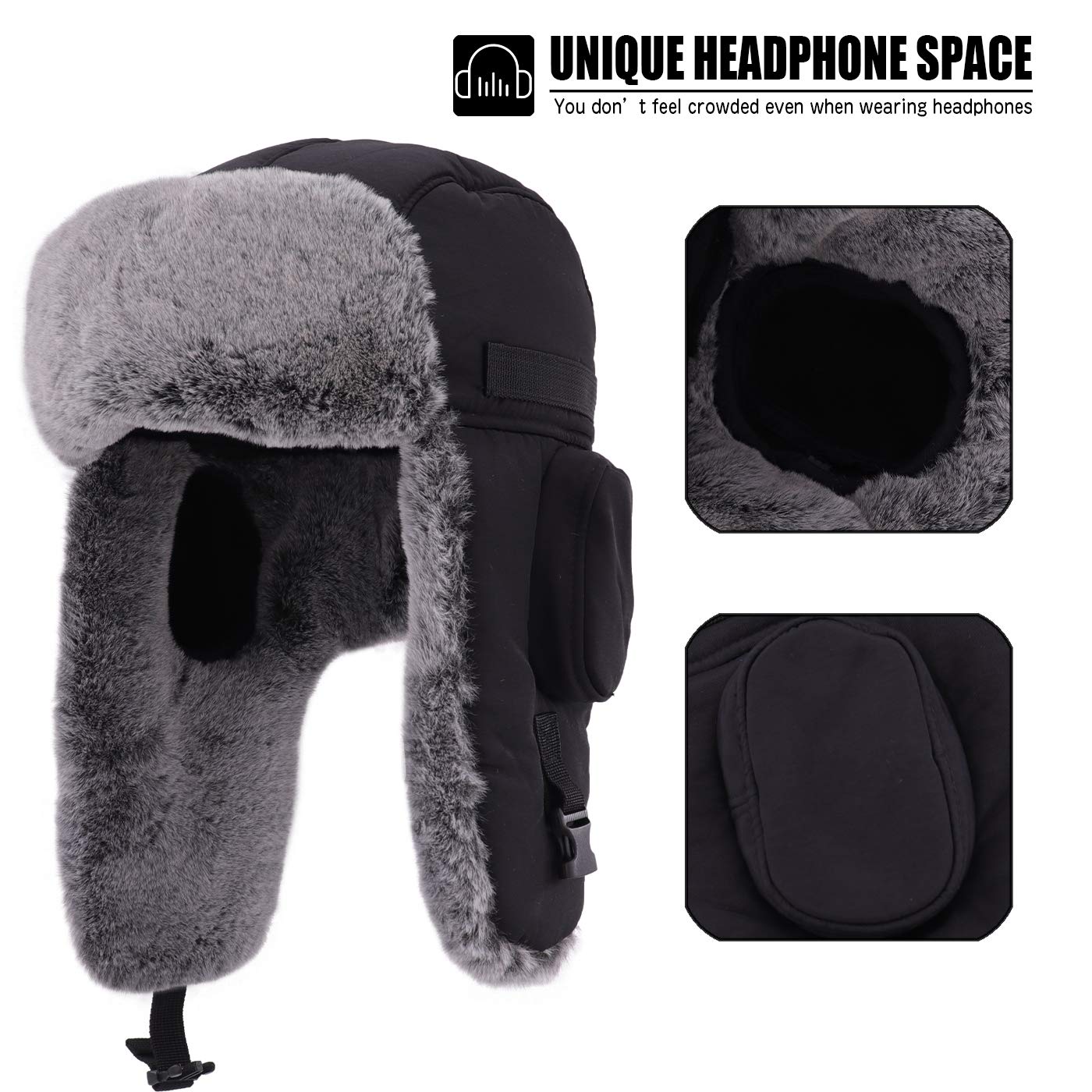 Gisdanchz Sombrero de Invierno Impermeable A Prueba de Viento Gorro Ruso Sombrero de Esquí