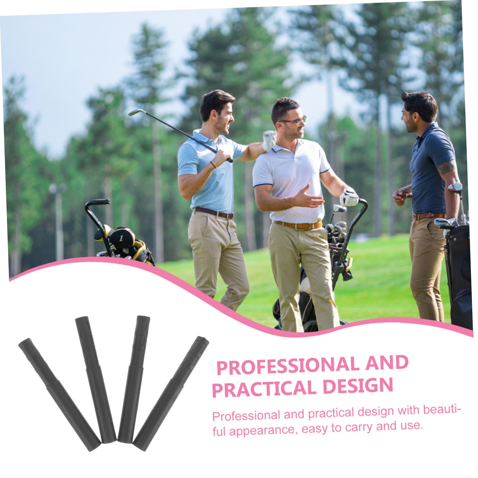 Supvox Golfschaftverlängerung Golfschaftverbindung Golf Schaftverlängerung Golfzubehör Golfgriffe Putterschaftverlängerung Extender Für Golfschläger Kohlefaser Black