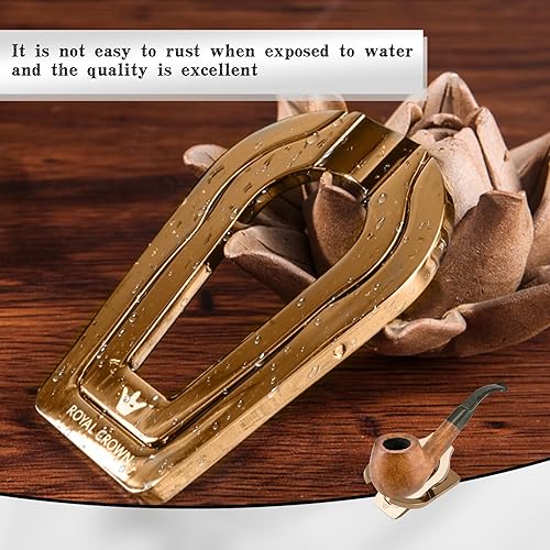 Miniatura 5 de Soporte para tubos, acero inoxidable, plegable portátil, dorado, paquete de 2