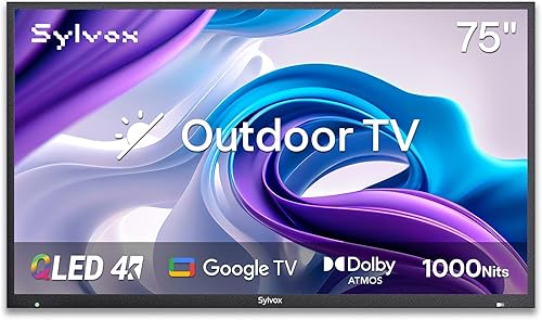 Miniatura 19 de SYLVOX Televisor inteligente para exteriores de 43 pulgadas, resistente a la intemperie, Google TV, 4K 700NIT de alto brillo, resistente a la