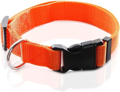 Collar de nailon ajustable para perro, collar duradero para mascotas de 1 pulgada, 34 pulgadas, 58 pulgadas de ancho, para perros grandes, medianos
