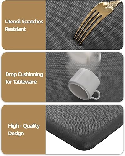 Miniatura 84 de Color&Geometry - Alfombras de cocina antideslizantes e impermeables Alfombra de cocina acolchada Alfombra antifatiga para pararse de 30 x 18