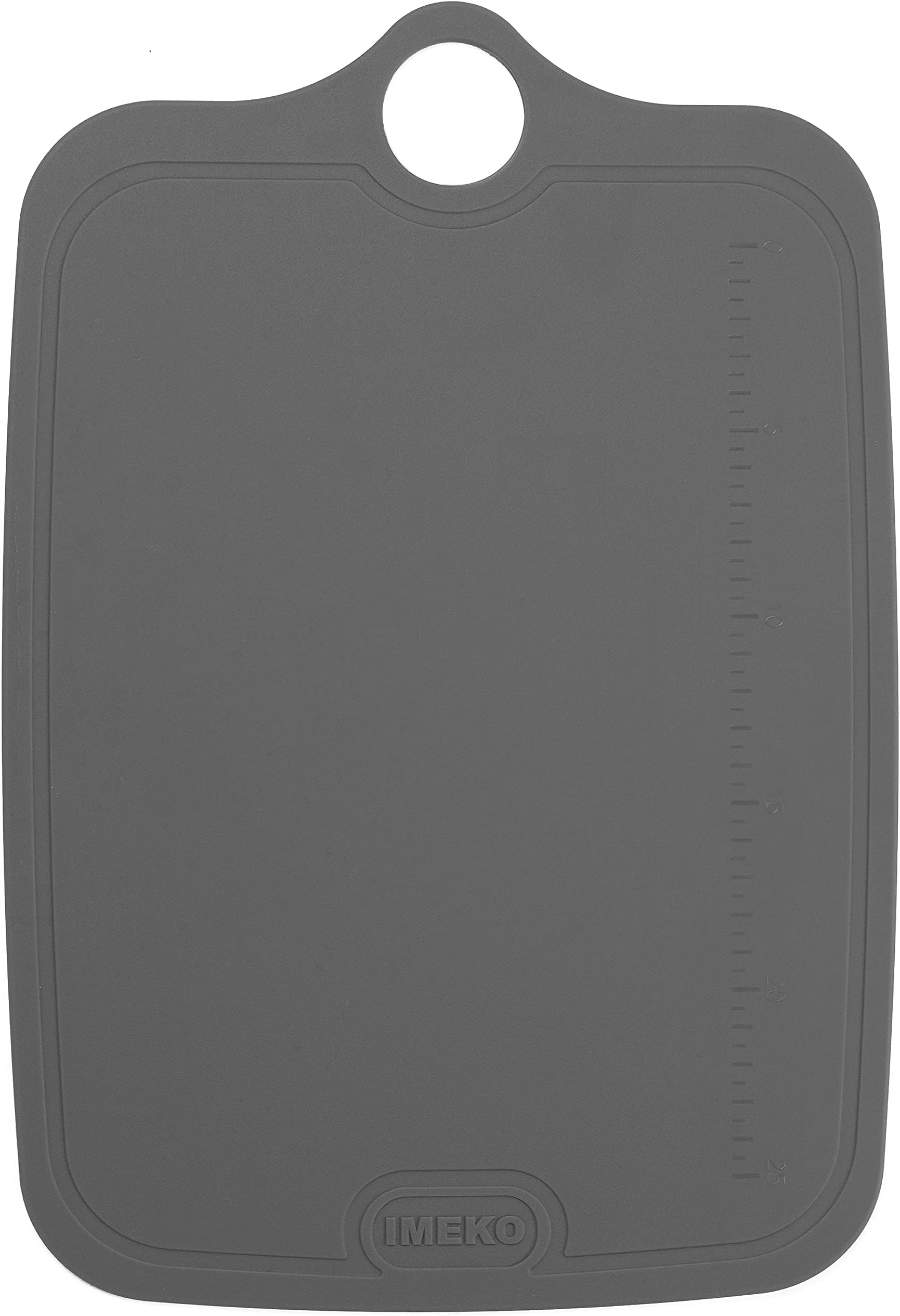 IMEKO TPU Cutting Board, Bpa Free,Knife Friendly,Flexible,Dishwasher Friendly, Space Saving, Ergonomic Design, Chopping Mat- Gray - Size: Medium 13.7" x 9.4"- W: 10 oz.