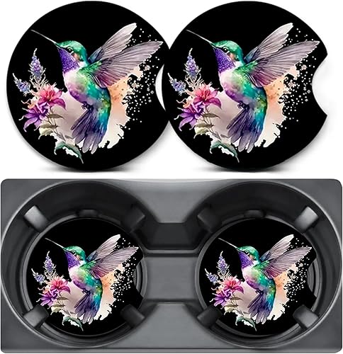 Miniatura 30 de 2 unidades de posavasos para portavasos de coche, posavasos para portavasos de coche con diseño de cereza, alfombrilla de goma antideslizante de