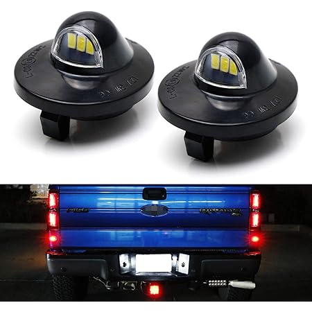 Amazon Com Ijdmtoy Oem Fit 3w Full Led License Plate Light Assembly Kit Compatible With Ford F150 Ranger Raptor Explorer Sport Trac Powered By 3pcs Xenon White Led Diodes Automotive
