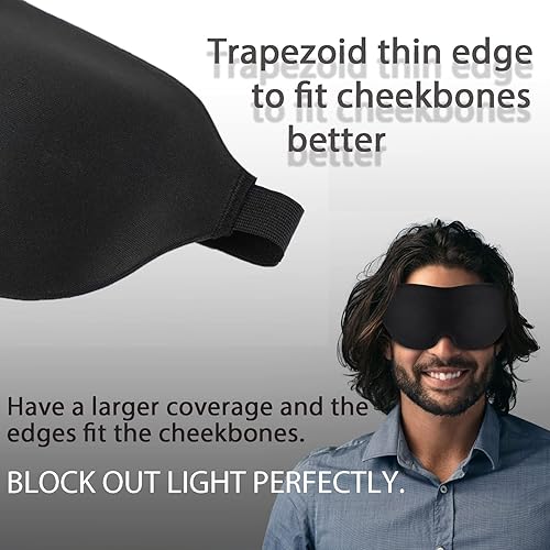 Miniatura 7 de Máscara de ojos para extensiones de pestañas, máscara de dormir de pestañas para extensiones, máscara de dormir 3D para mujeres y hombres con correa