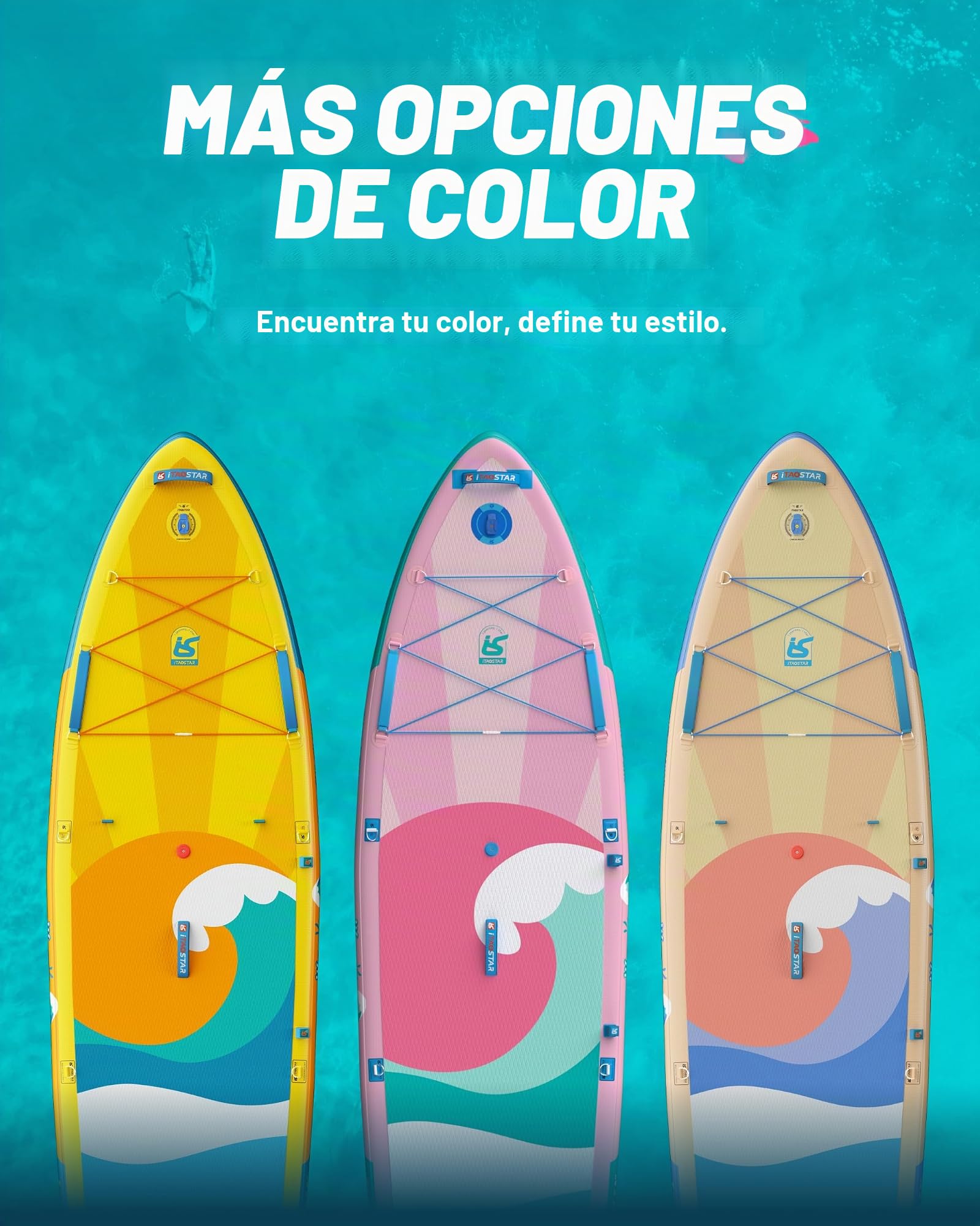 Tabla de Remo Extra Ancha de 11'6" × 36" con Asiento, Accesorios Premium para Tablas de Sup, Aletas Personalizadas, Tablas de Remo inflables para Todos los Niveles
