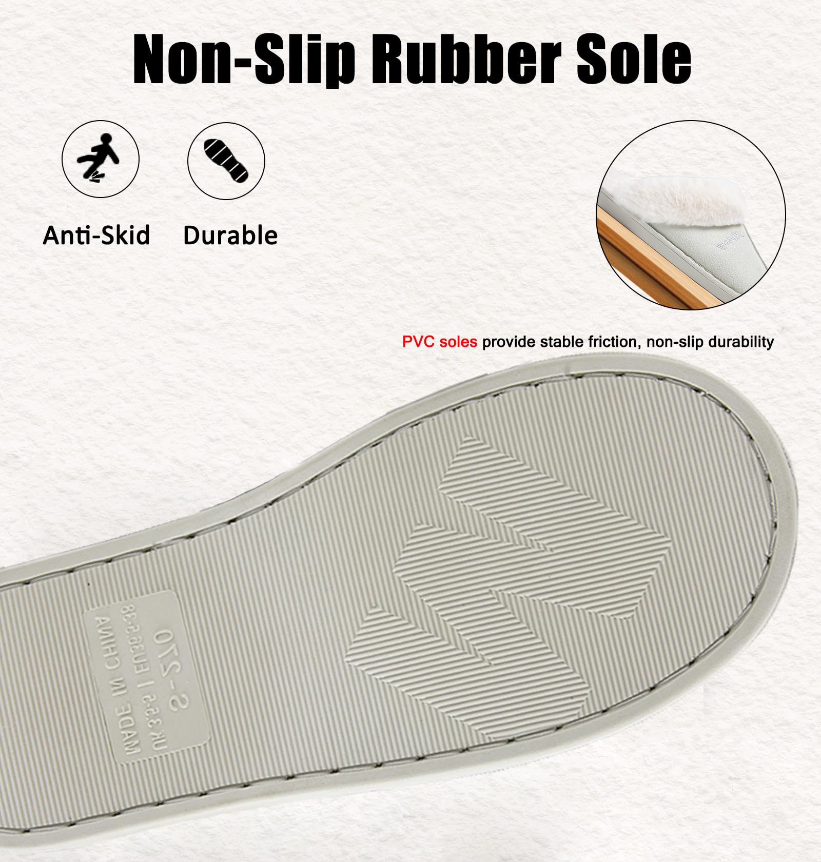 Coswind Pantofole Donna Uomo Invernali Peluche Ciabatte da Casa with Memory Foam Pelose Calde Comode Fluffy Antiscivolo Autunno Interno Esterno